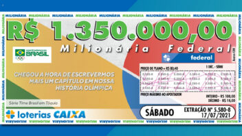 Maior prêmio da loteria federal em julho será sobre os Jogos Olímpicos