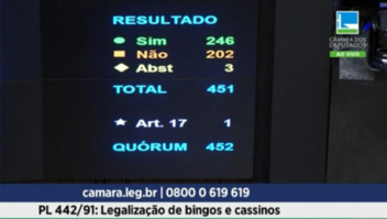 Câmara aprova texto-base de projeto que legaliza bingos e cassinos 1