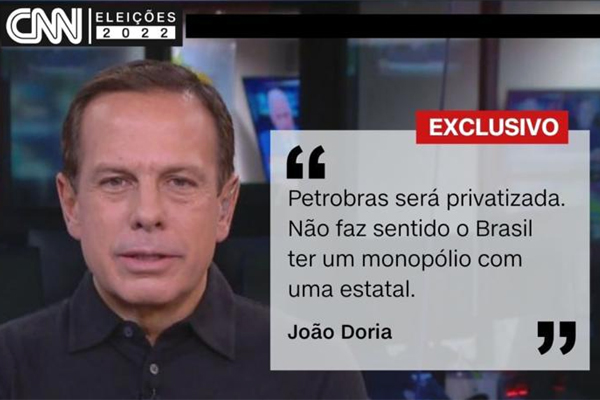 Governado João Dória critica monopólio da Petrobras, mas Loteria Paulista será concedida no modelo exclusividade