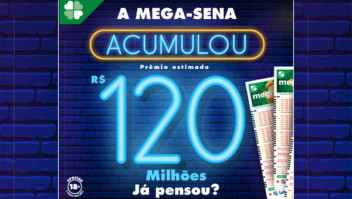Mega-Sena acumulada sorteia R$ 120 milhões neste sábado