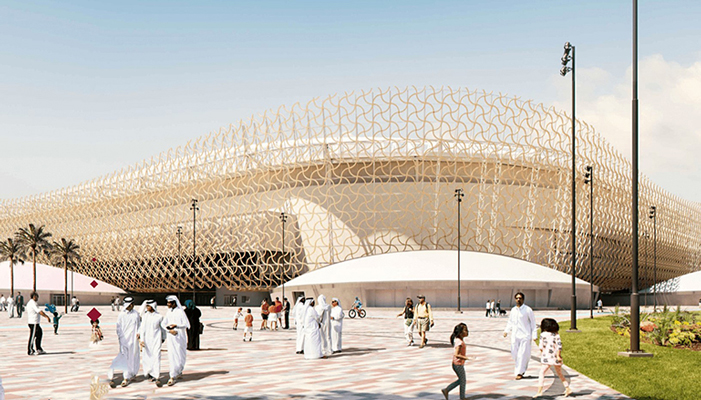 Um estádio inspirado no deserto será um dos locais para a Copa do Mundo do Qatar 2022