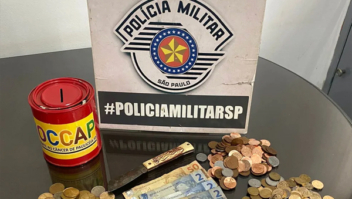 Ladrão furta cofrinho com mais de 360 moedas doadas a grupo voluntário de apoio no combate ao câncer e acaba preso