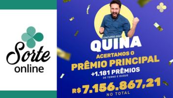 Apostador da Sorte Online ganha prêmio principal da Quina
