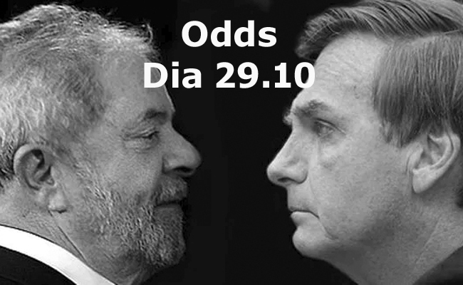 Odds de sábado mantém Lula como favorito nas eleições presidenciais