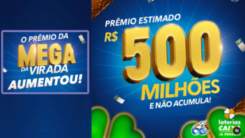 Estimativa de prêmio para a Mega da Virada 2022 aumenta e atinge valor histórico de R$ 500 milhões