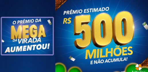 Estimativa de prêmio para a Mega da Virada 2022 aumenta e atinge valor histórico de R$ 500 milhões