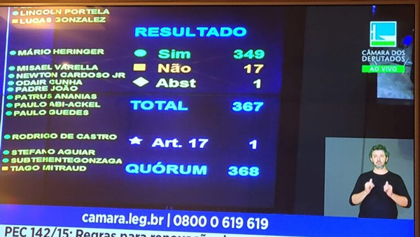 Plenário da Câmara dos Deputados aprova em dois turnos a PEC dos Lotéricos 1
