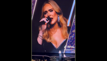 Adele chora ao ver homem viúvo fazendo homenagem para a mulher durante show