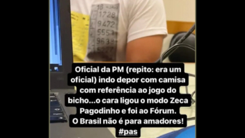 Suco de Rio de Janeiro: PM vai depor com camisa em alusão ao Jogo do Bicho