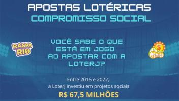 Loterj lança campanha 'Apostas Lotéricas Compromisso Social'