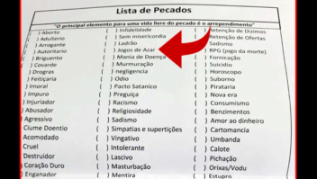 Igreja entrega 'lista de pecados' a fiéis que vão de horóscopo a jogos de azar e de RPG e material viraliza, mas gera polêmicas