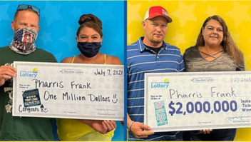 Homem ganha US$ 2 milhões na loteria após ganhar US$ 1 milhão dois anos antes