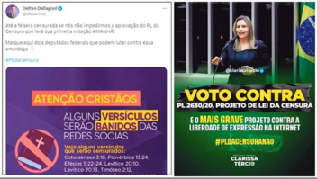 A mesma estratégia de compartilhamento de desinformação contra a legalização dos jogos foi usada pela bancada evangélica na votação do PL das Fake News