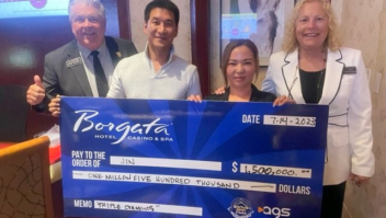 Jogador ganha US$ 1,5 milhão de jackpot no premiado Bonus Spin ™ Xtreme Progressive da AGS no Borgata Hotel Casino & Spa em Atlantic City