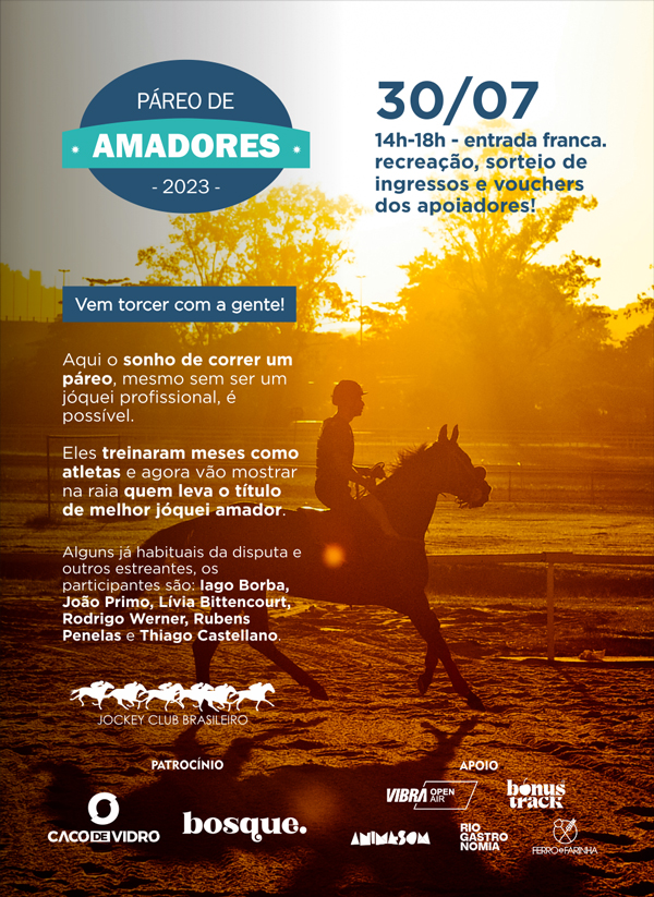 Páreo de Amadores e Prova Especial em destaque na Gávea 1
