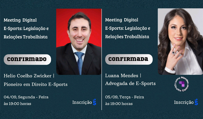 Advogados especialistas em Games e E-Sports confirmam presença na primeira edição do 'Meeting Esportes Eletrônicos: Legislação e Relações Trabalhistas'