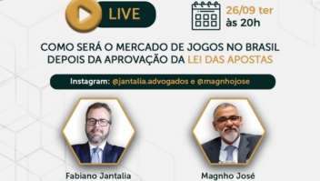 Como será o mercado de jogos no Brasil após a aprovação da Lei das Apostas Esportivas? Live esclarece pontos do PL 1