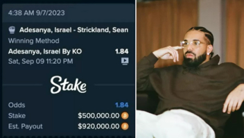 Rapper Drake afirma ter perdido R$ 2,4 milhões em aposta no UFC