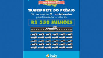 Mega da Virada 2023: prêmio histórico precisaria de 31 caminhonetes para ser transportado
