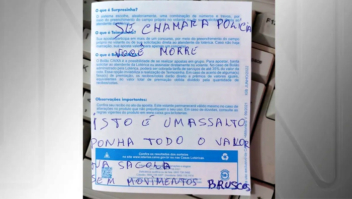 Homem usa bilhete de jogo para anunciar assalto em casa lotérica na Bahia; veja