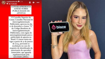 Sophia Valverde se pronuncia após críticas por divulgar empresa de jogo de azar investigada