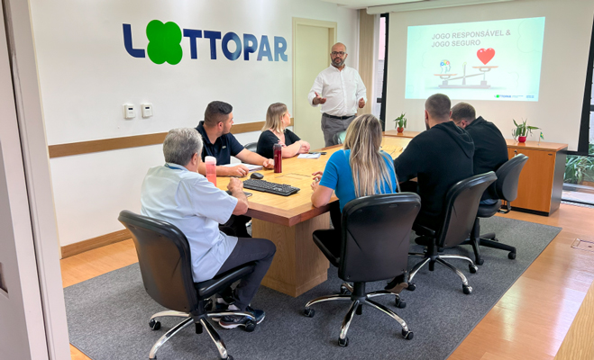 Capacitação para o Jogo Seguro e Jogo Responsável mobiliza servidores da diretoria de operações da Lottopar