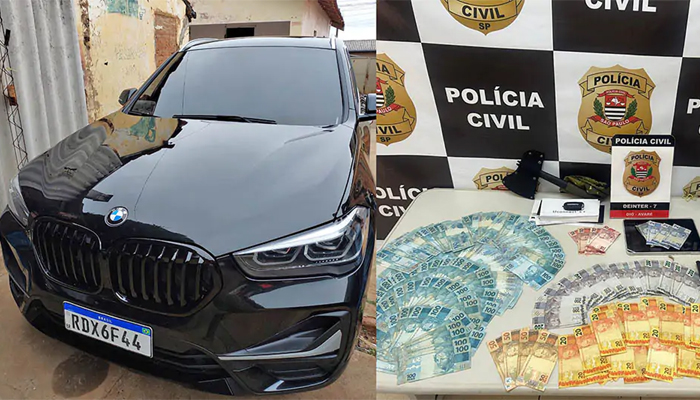 Polícia apreende dinheiro e carro de luxo com influencer suspeito de praticar jogos ilegais nas redes sociais