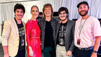 Enfrentando doença neurológica, Céline Dion tieta Mick Jagger em foto rara com os filhos