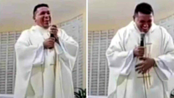 Padre cai na gargalhada ao anunciar prêmio de bingo em paróquia