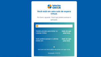 Site das Loterias Caixa tem fila de espera para apostar 1