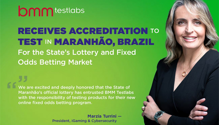 BMM TESTLABS recebe credenciamento no Maranhão, para testar sistemas de apostas de quota fixa e plataformas de loteria