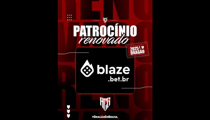 Blaze renova patrocínio com o Atlético-GO e reforça compromisso com o futebol brasileiro