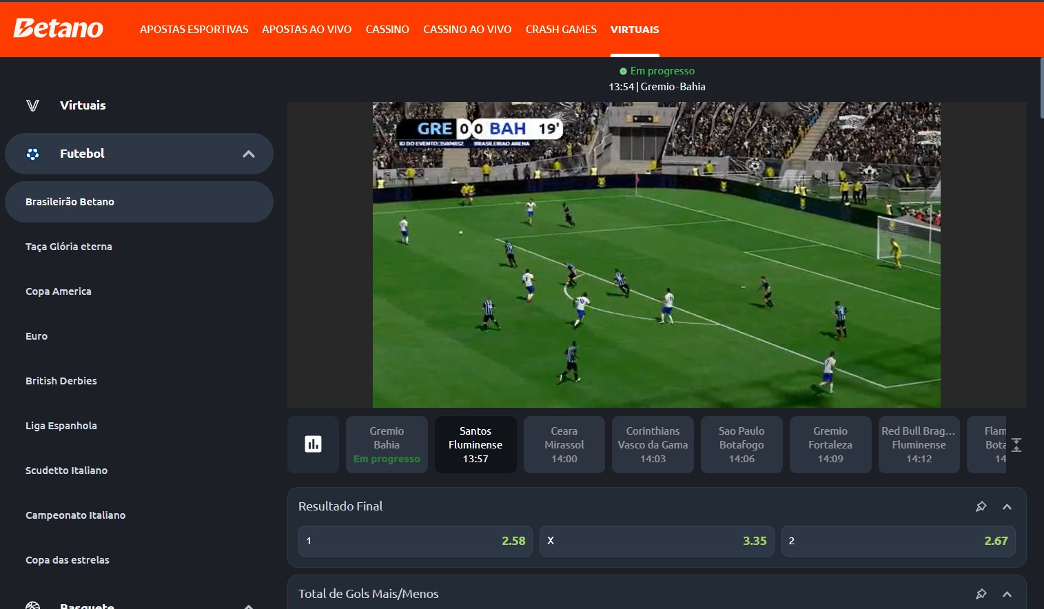 Betano lança jogo virtual do Brasileirão 1