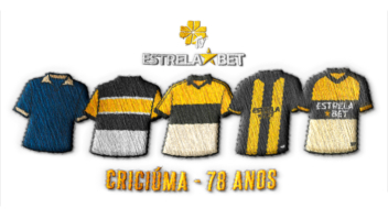 EstrelaBet comemora os 78 anos do Criciúma com ação especial e distribuição de camisetas comemorativas e limitadas 2