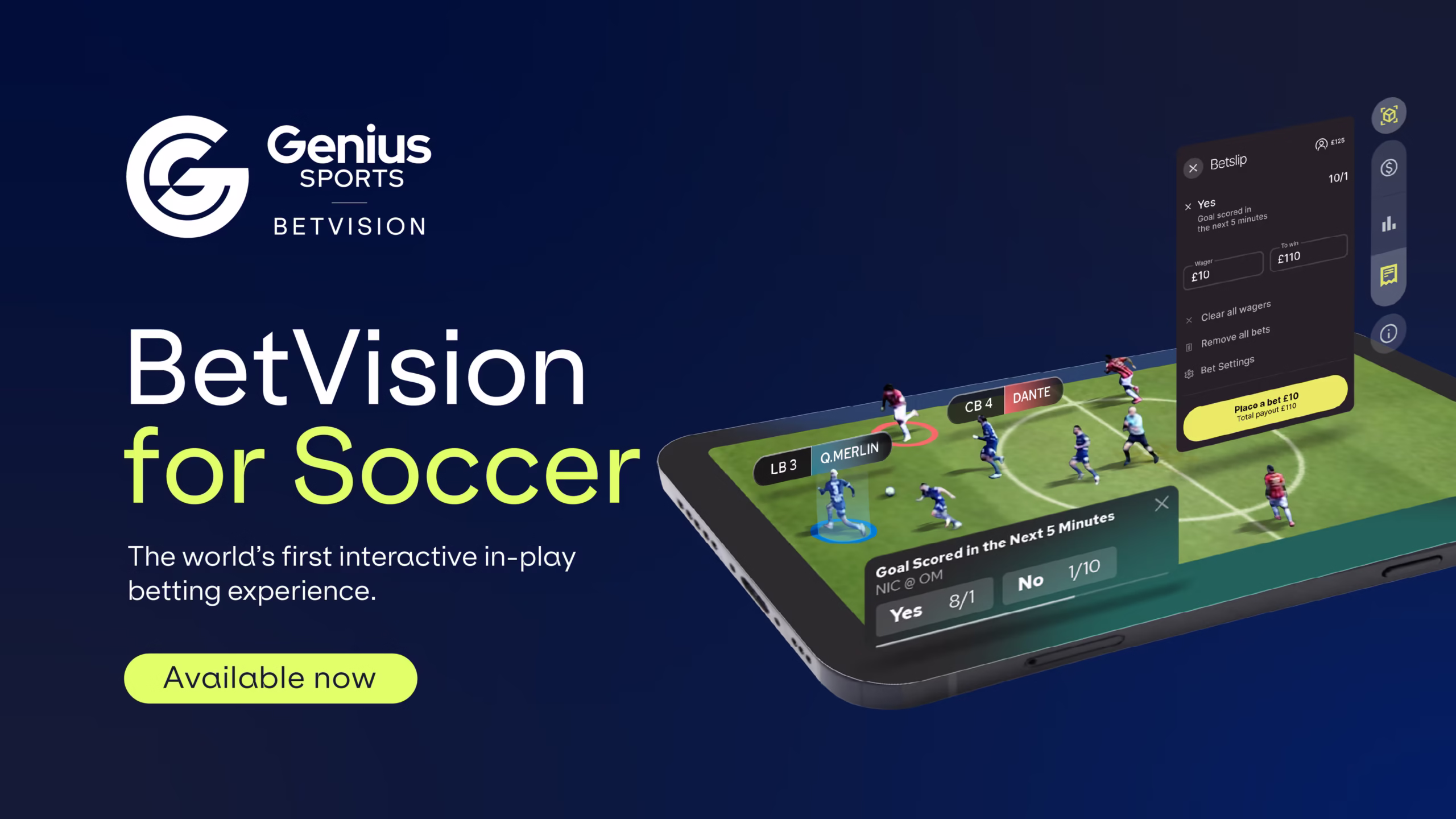 Genius Sports lança o BetVision para o futebol para transformar as apostas ao vivo e o engajamento dos fãs com o esporte mais popular do mundo