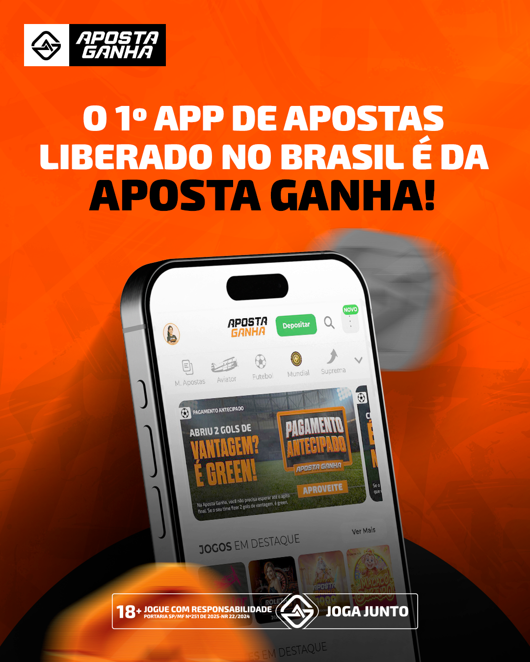 Aposta Ganha é uma das primeiras empresas de apostas brasileira a lançar aplicativo no Brasil 1