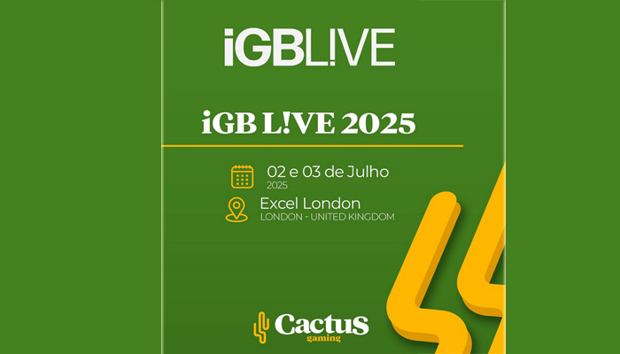 Cactus Gaming reforça presença internacional na IGB Live London 2025 e projeta novas parcerias globais*