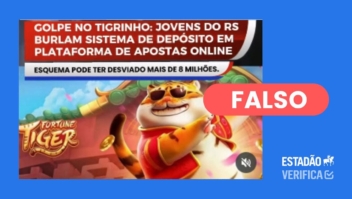 É falso que jovens do Rio Grande do Sul tenham fraudado apostas no Jogo do Tigrinho