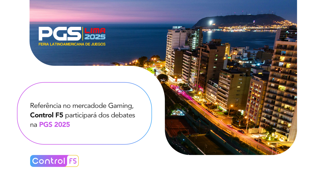 Referência no mercado de Gaming, Control F5 participará dos debates na PGS 2025