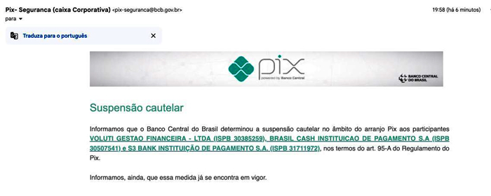 Banco Central suspende arranjo de Pix de seis instituições de pagamentos 2