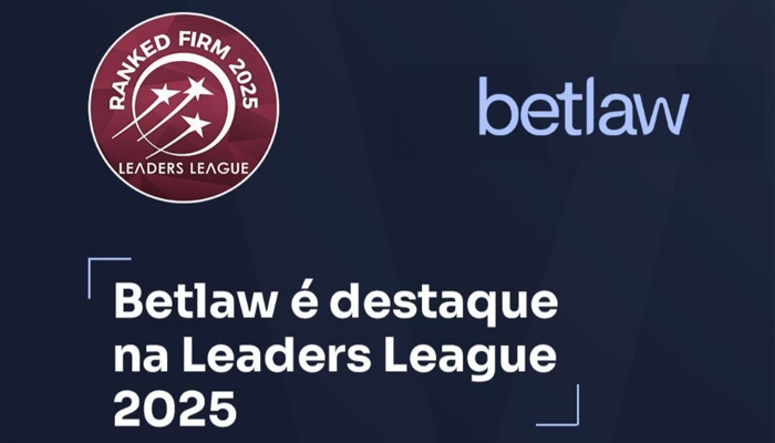 Betlaw é reconhecido pela Leaders League 2025 como um dos melhores escritórios do Brasil em apostas esportivas