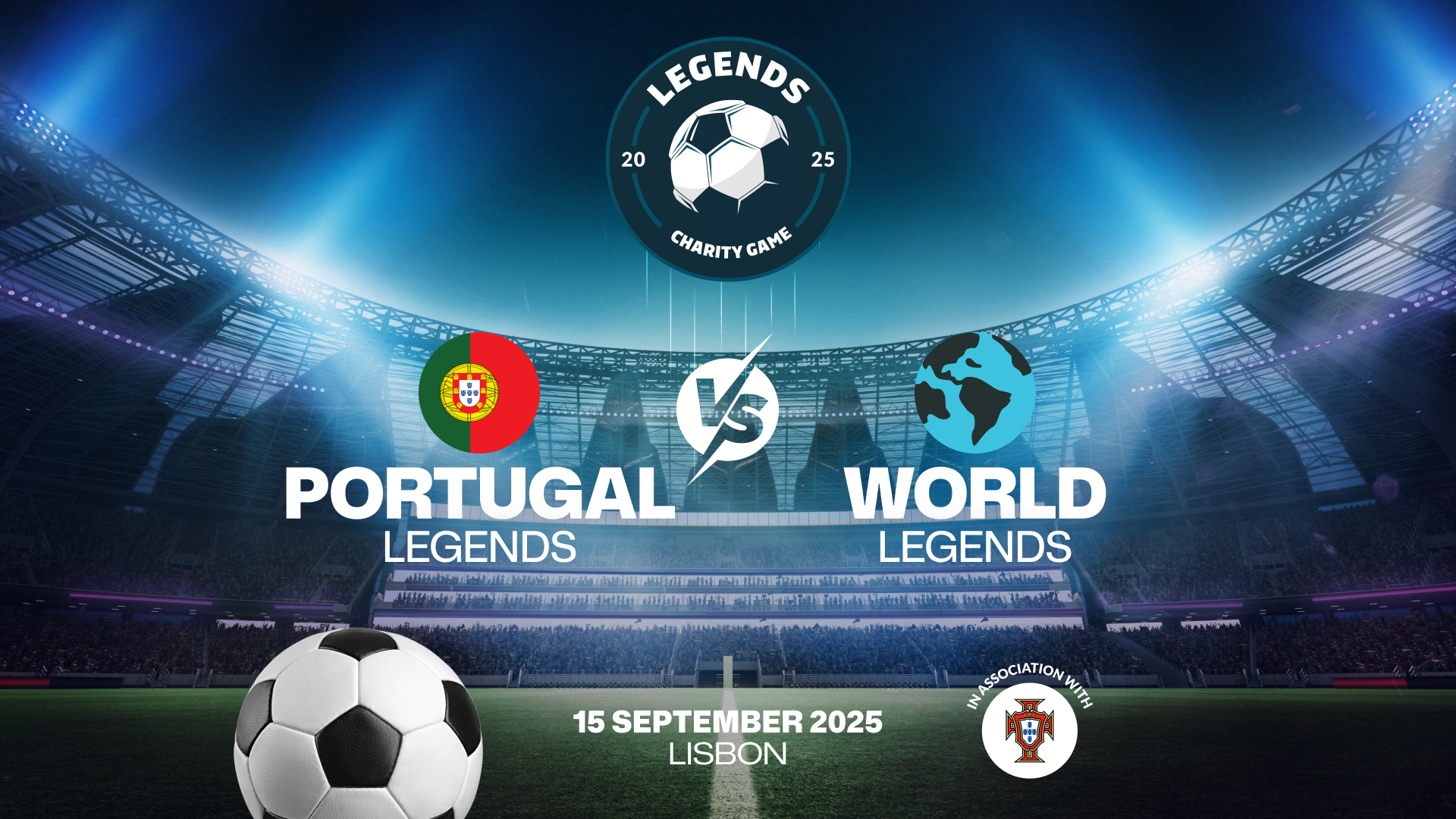 Jogo beneficente Legends em Lisboa arrecada milhões para caridade