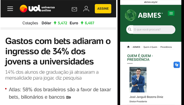 Presidente da entidade que divulgou pesquisa que brasileiros adiaram graduação devido a gastos com bets é proprietário de sites de apostas 1