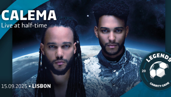 Calema se apresentará no jogo beneficente Legends em Lisboa