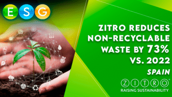 Em 2024, a Zitro reduziu os resíduos não recicláveis em 73% em relação a 2022