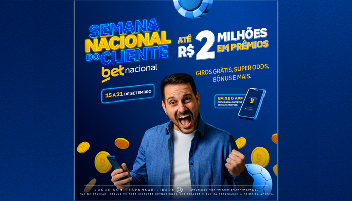 Betnacional celebra o Dia do Cliente com prêmios de até R$ 2 milhões
