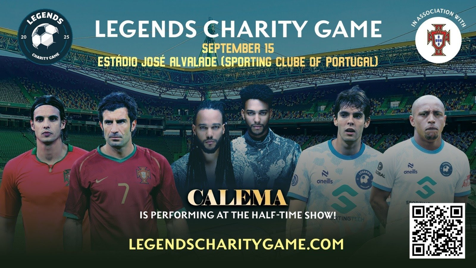Estádio José Alvalade do Sporting CP vai acolher o Legends Charity Game