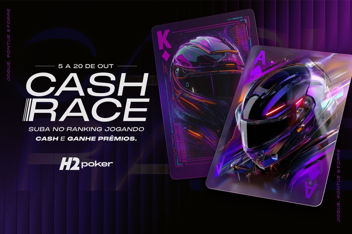 H2poker lança Cash Race, promoção que vai distribuir R$ 21 mil em prêmios