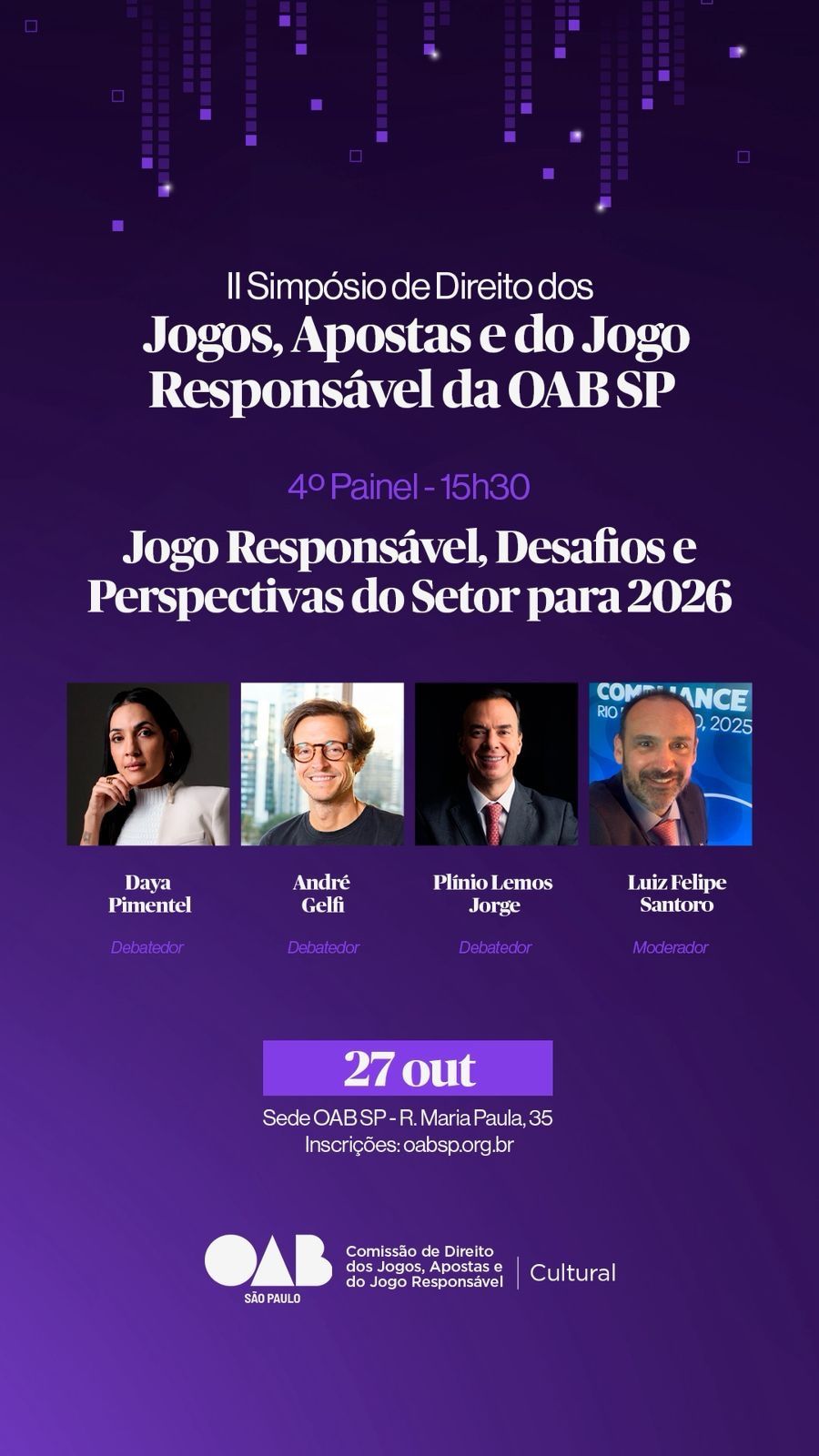 OAB-SP promove II Simpósio de Direito dos Jogos e Apostas neste domingo em São Paulo 1
