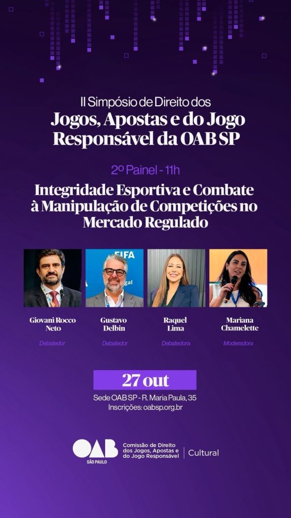 OAB-SP promove II Simpósio de Direito dos Jogos e Apostas neste domingo em São Paulo 3